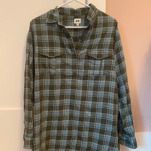 Green and White Flannel